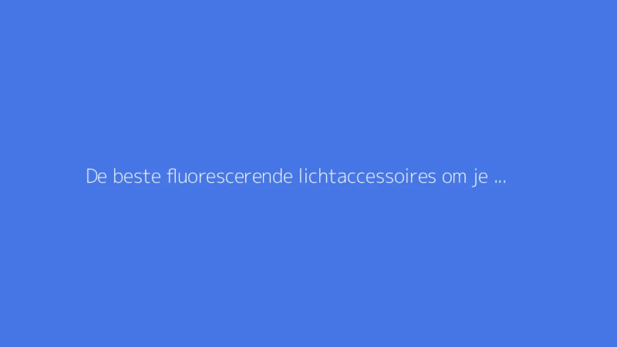 De beste fluorescerende lichtaccessoires om je dansfeesten op te vrolijken