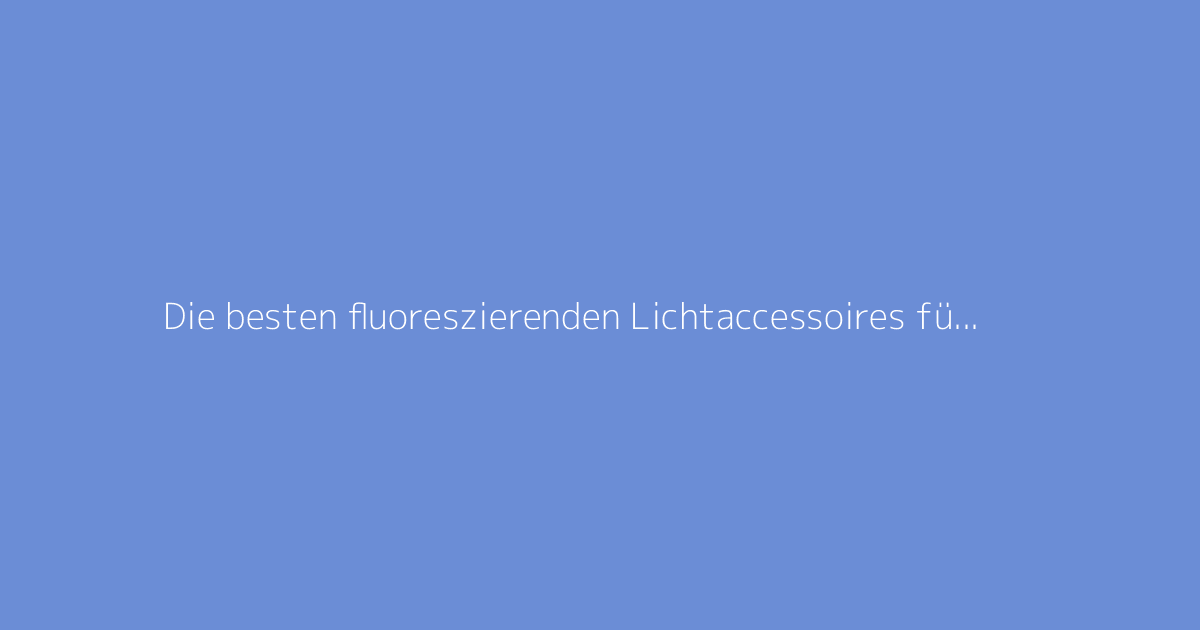 Die besten fluoreszierenden Lichtaccessoires für deine Tanzpartys