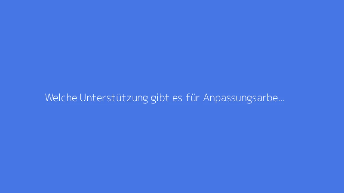 Welche Unterstützung gibt es für Anpassungsarbeiten im Wohnraum bei älteren Menschen?